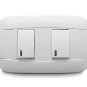 Interruptor doble blanco / VETO PLATA