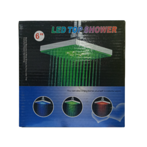 Ducha Led Para Calefón Cuadrada 14cm