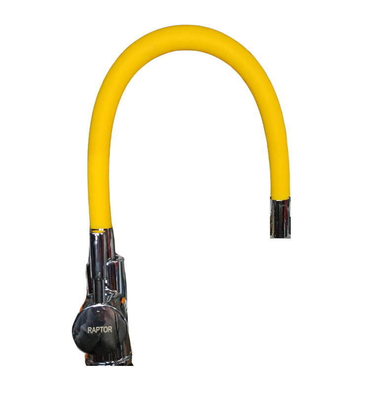 Llave Flexible Para Mesón Monocomando Amarilla