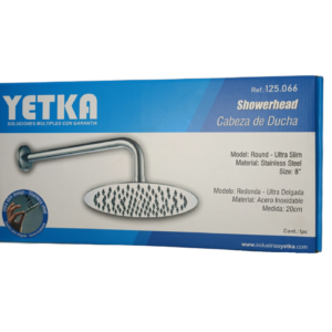 Ducha Para Calefón Redonda Yetka 20cm