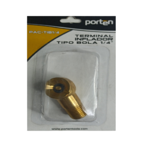 Terminal Inflador Porten Tipo Bola Con Rosca 1/4"