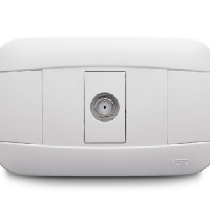 Toma Coaxial Simple Veto Plata