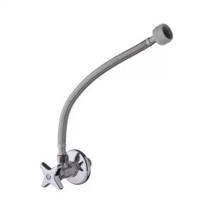 Juego Manguera 12" y Llave Angular Para Inodoro Fv