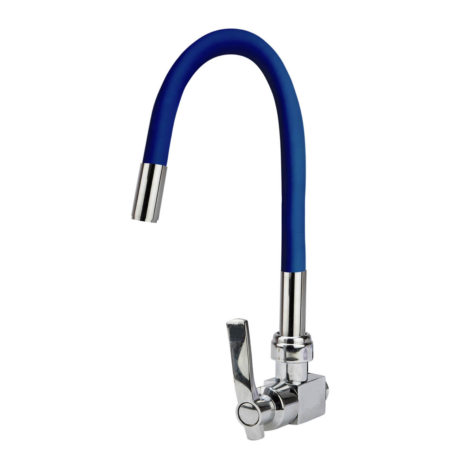 Llave Flexible Italiana Para Pared Azul