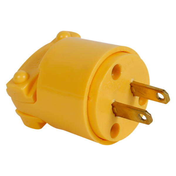 Enchufe Plástico 110V 2P / Amarillo / Económico