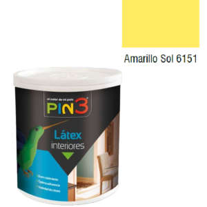 Pintura Látex Interior Pin3 / Amarillo Sol / Galón