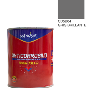 Esmalte Anticorrosivo Duracolor Adheplast / Gris Brillante / 1 Litro