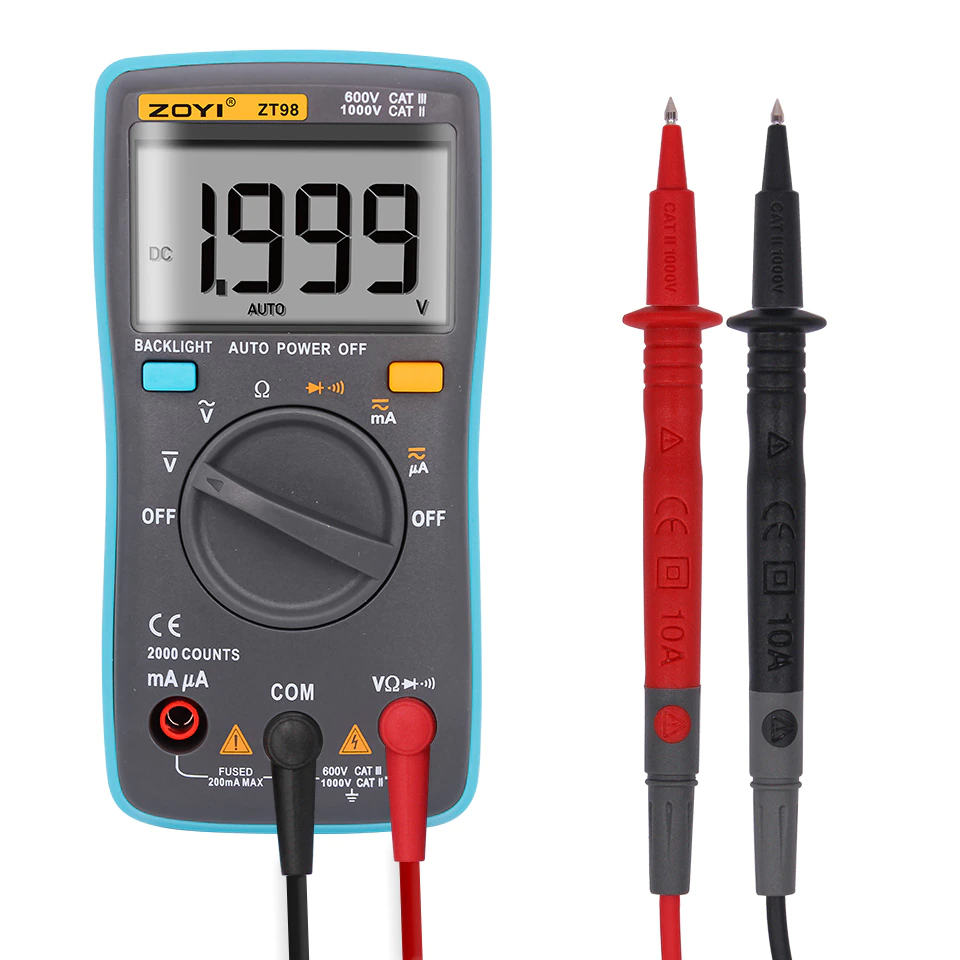 Multimetro Digital Pequeño Auto Rango / Zoyi / ZT98