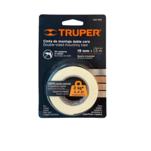 Cinta Doble Faz / Truper / 19mm x 1.5m