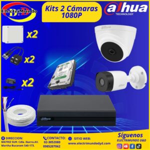KIT DE 2 CAMARAS 1080P DAHUA
