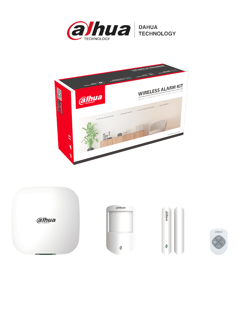 Kit de Alarma Inalámbrico con Conexión Wifi y Ethernet DAHUA DHI-ART-ARC3000H-03-W2 -