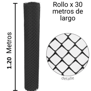 MALLA NEGRA PLASTICA 3/4 REFORZADA